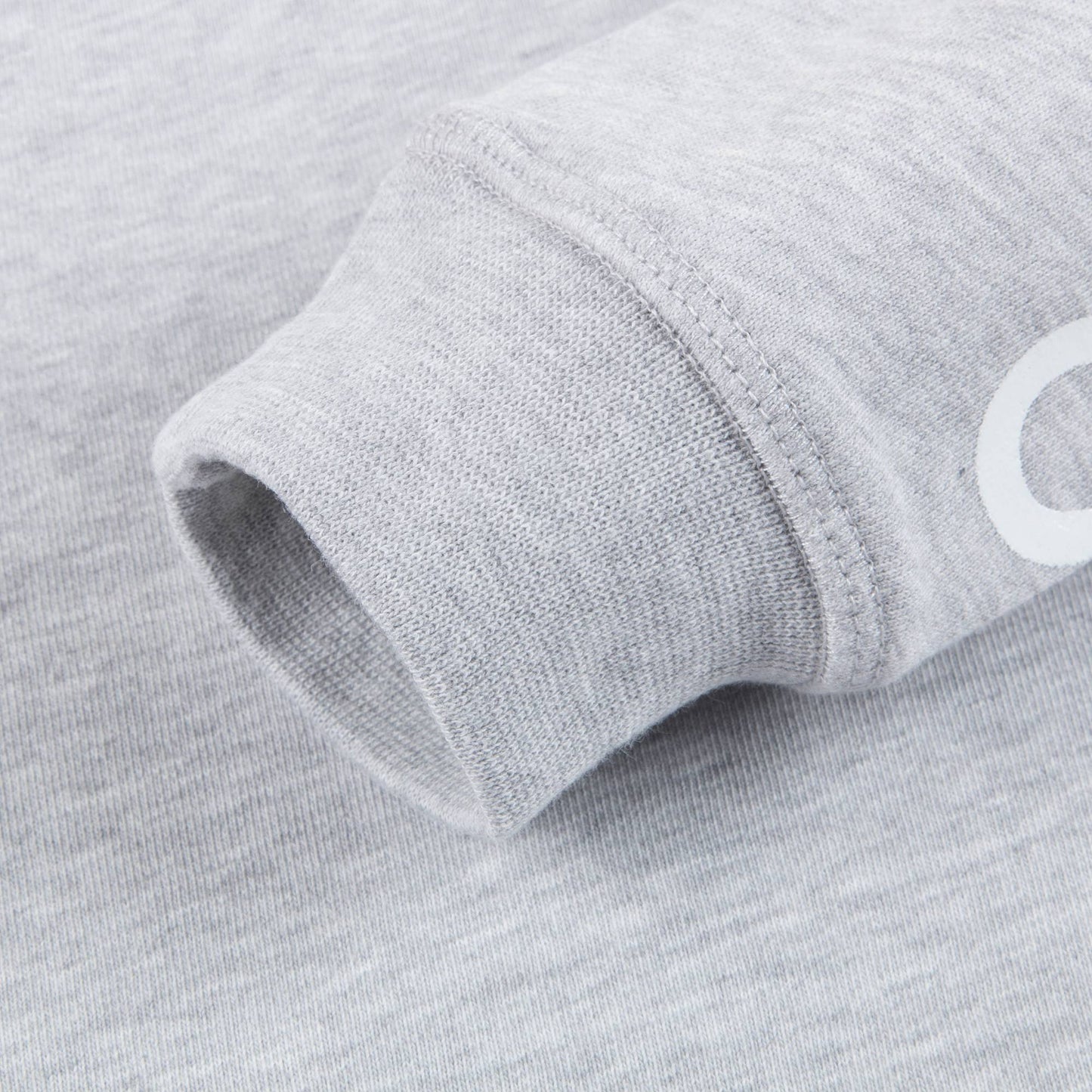 Boys Marl Grey Logo Cotton Sweater