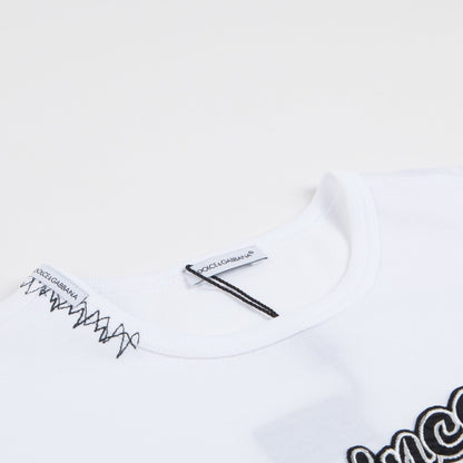 Girls & Boys White Cotton "Pninee" T-shirt