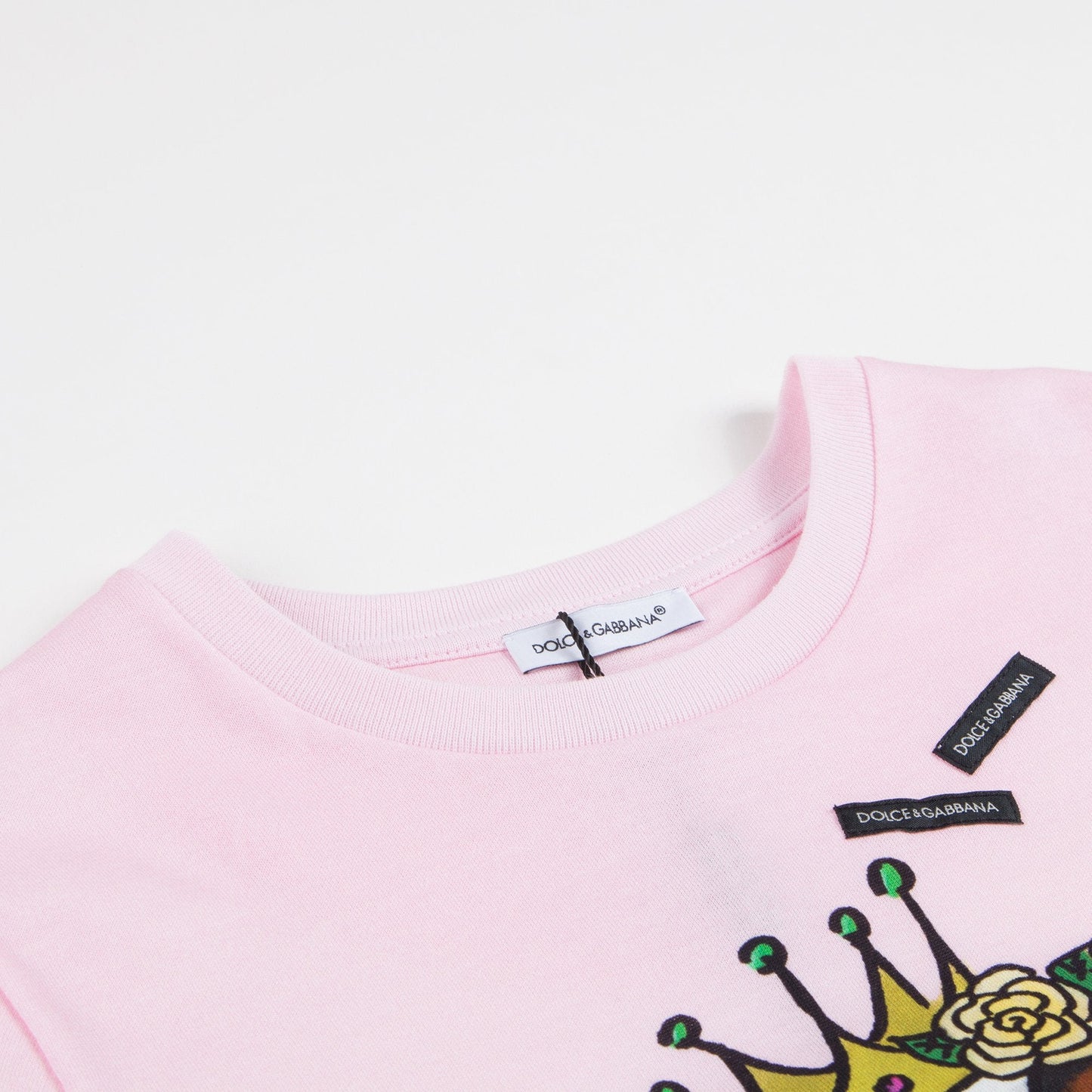 Girls  Pink   With    "Dog"  Printed   Cotton   T-shirt