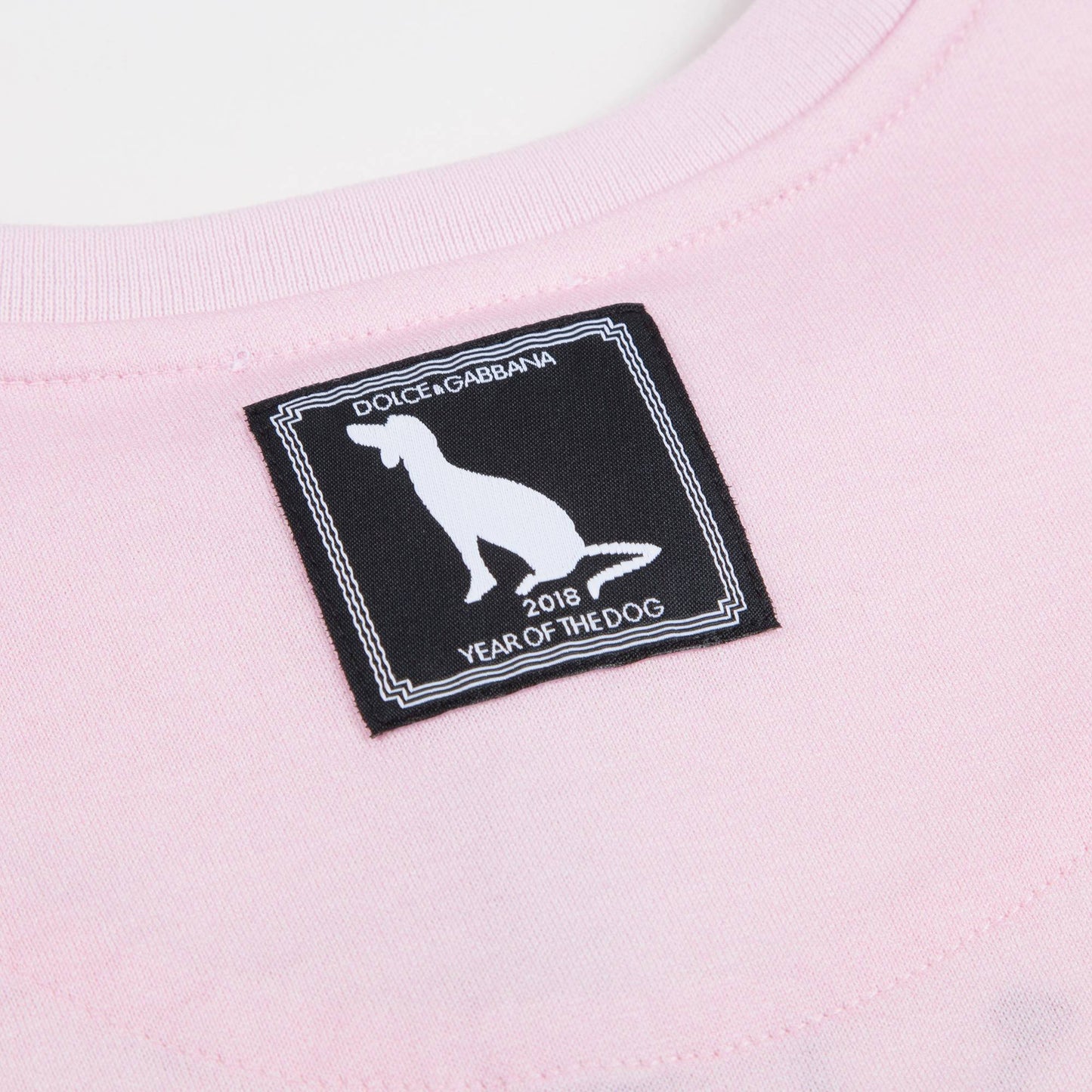 Girls  Pink   With    "Dog"  Printed   Cotton   T-shirt