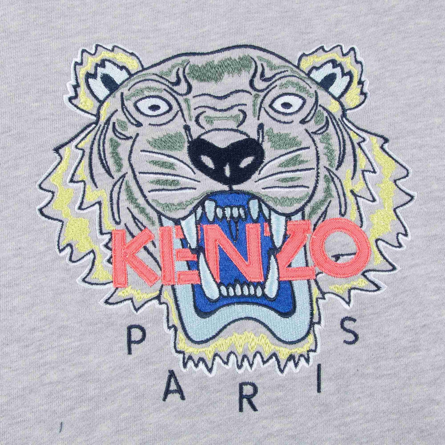 Boys Marl Grey Tiger Printed Cotton Sweater