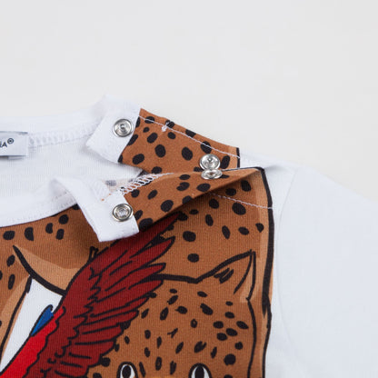 Baby Boys White Cotton T-shirt