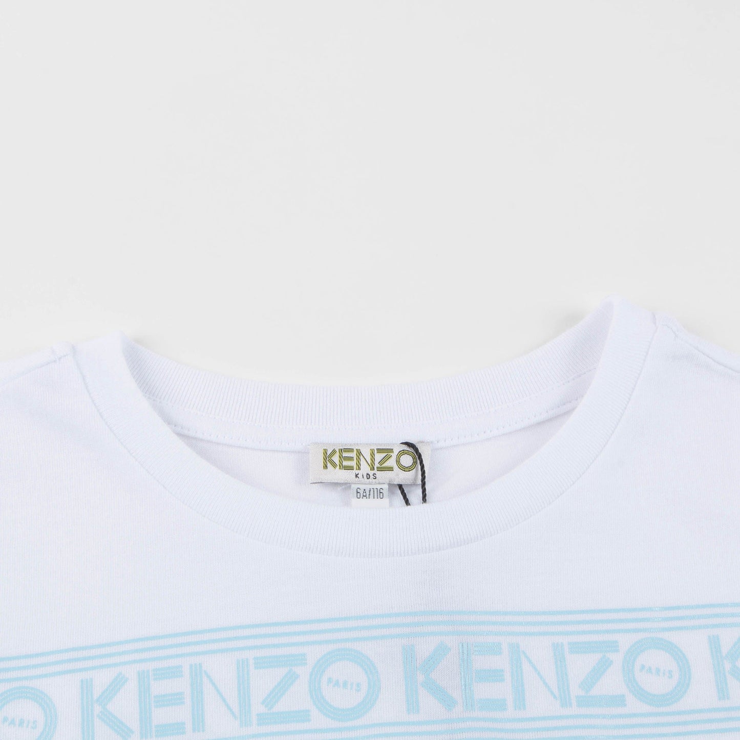 Girls White Logo Cotton T-shirt