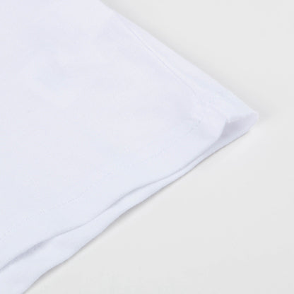 Girls White Logo Cotton T-shirt
