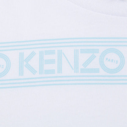 Girls White Logo Cotton T-shirt