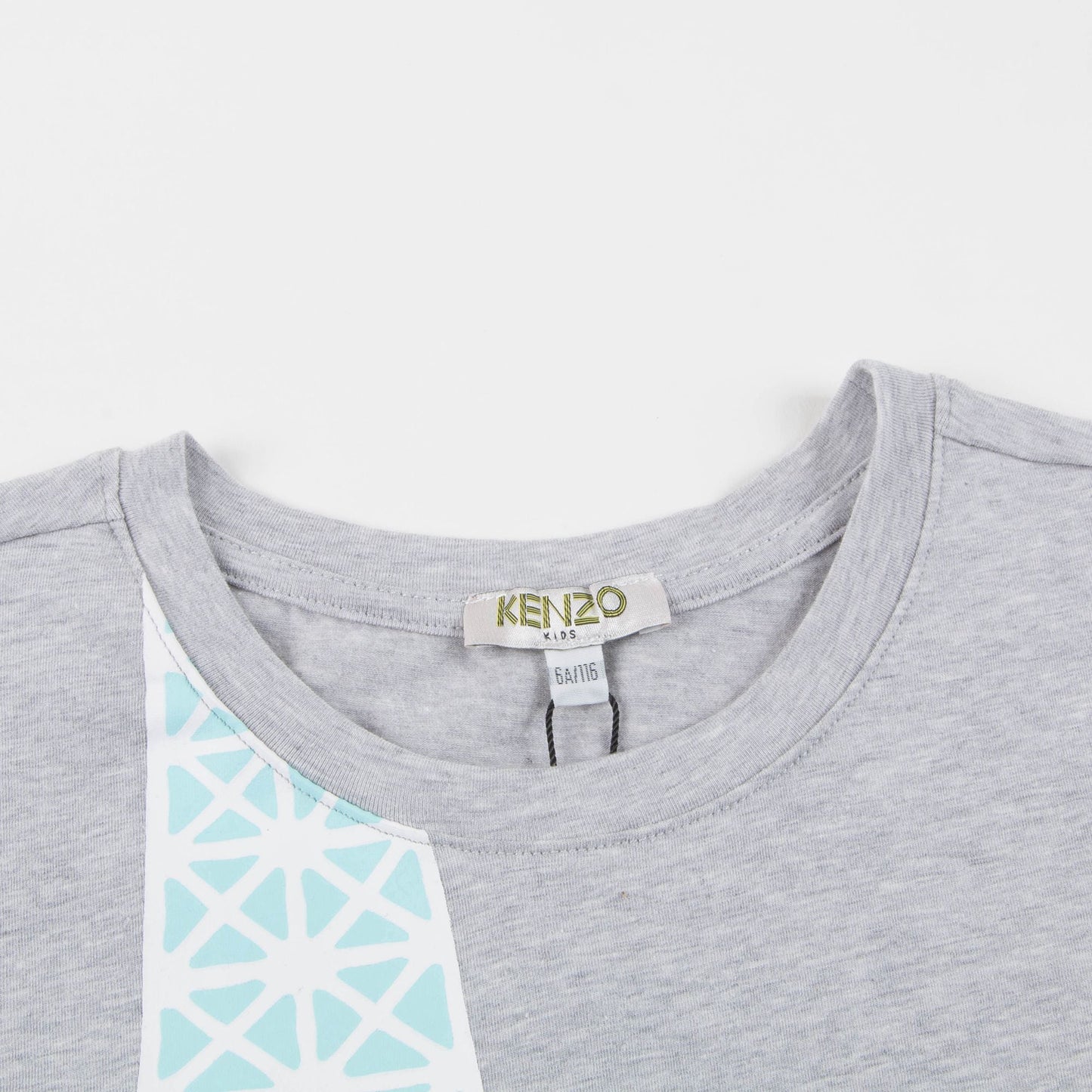 Girls Marl Grey Cotton Printed Dress