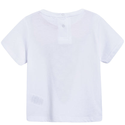 Baby White Icecream Printed T-shirt