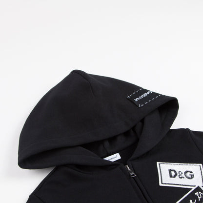 Girls & Boys Black "LOVE" Cotton Coat
