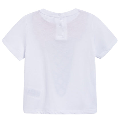 Baby White Icecream Printed T-shirt