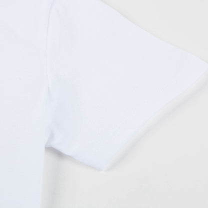 Boys White Tiger Printed Cotton T-shirt