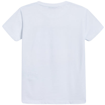 Boys White Cotton Jersey T-shirt