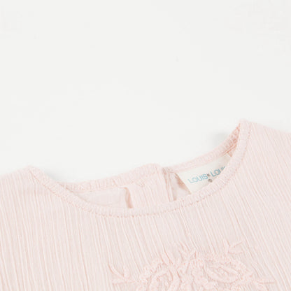 Girls Light Pink "Cotton Crepe" Dress