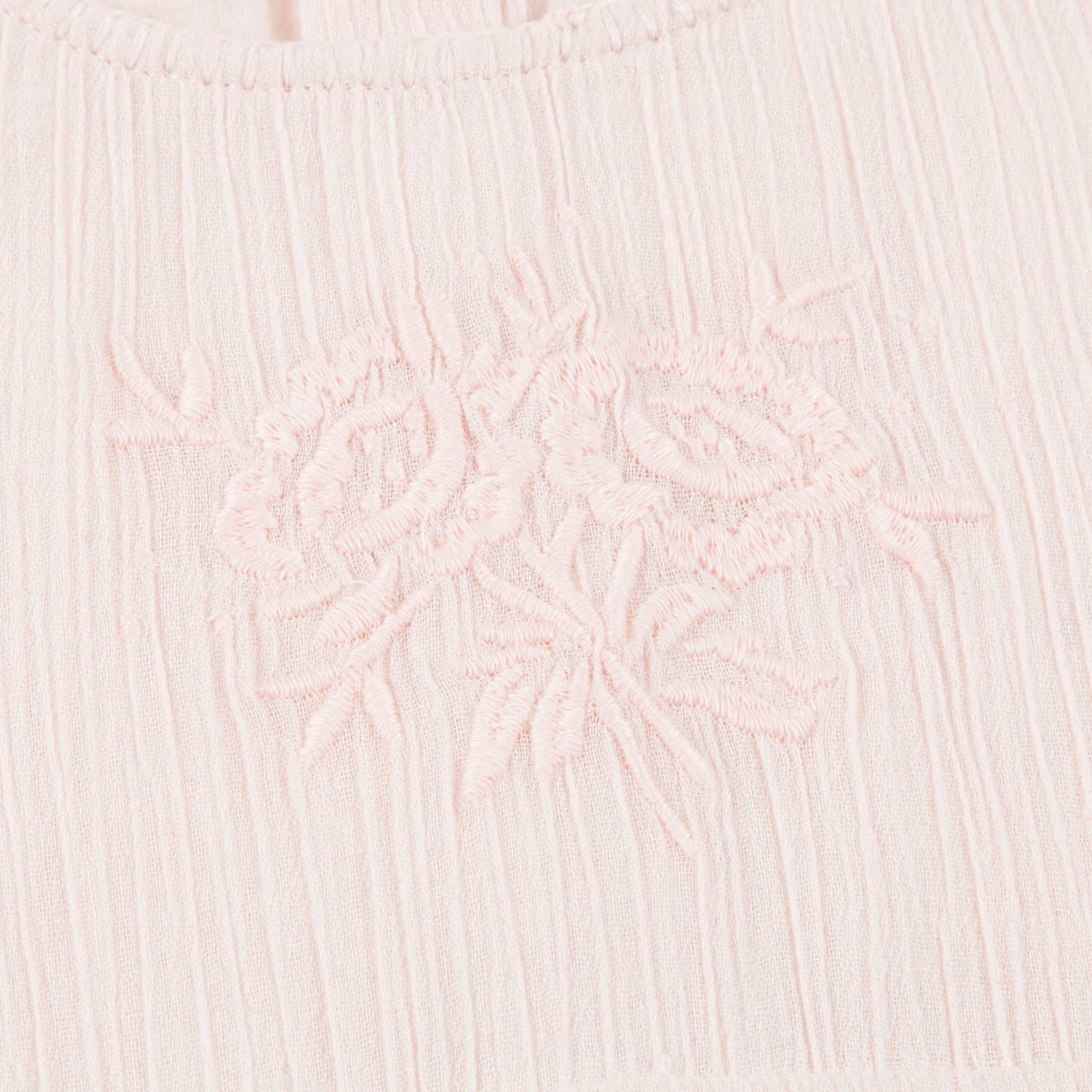 Girls Light Pink "Cotton Crepe" Dress