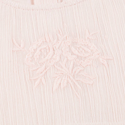 Girls Light Pink "Cotton Crepe" Dress