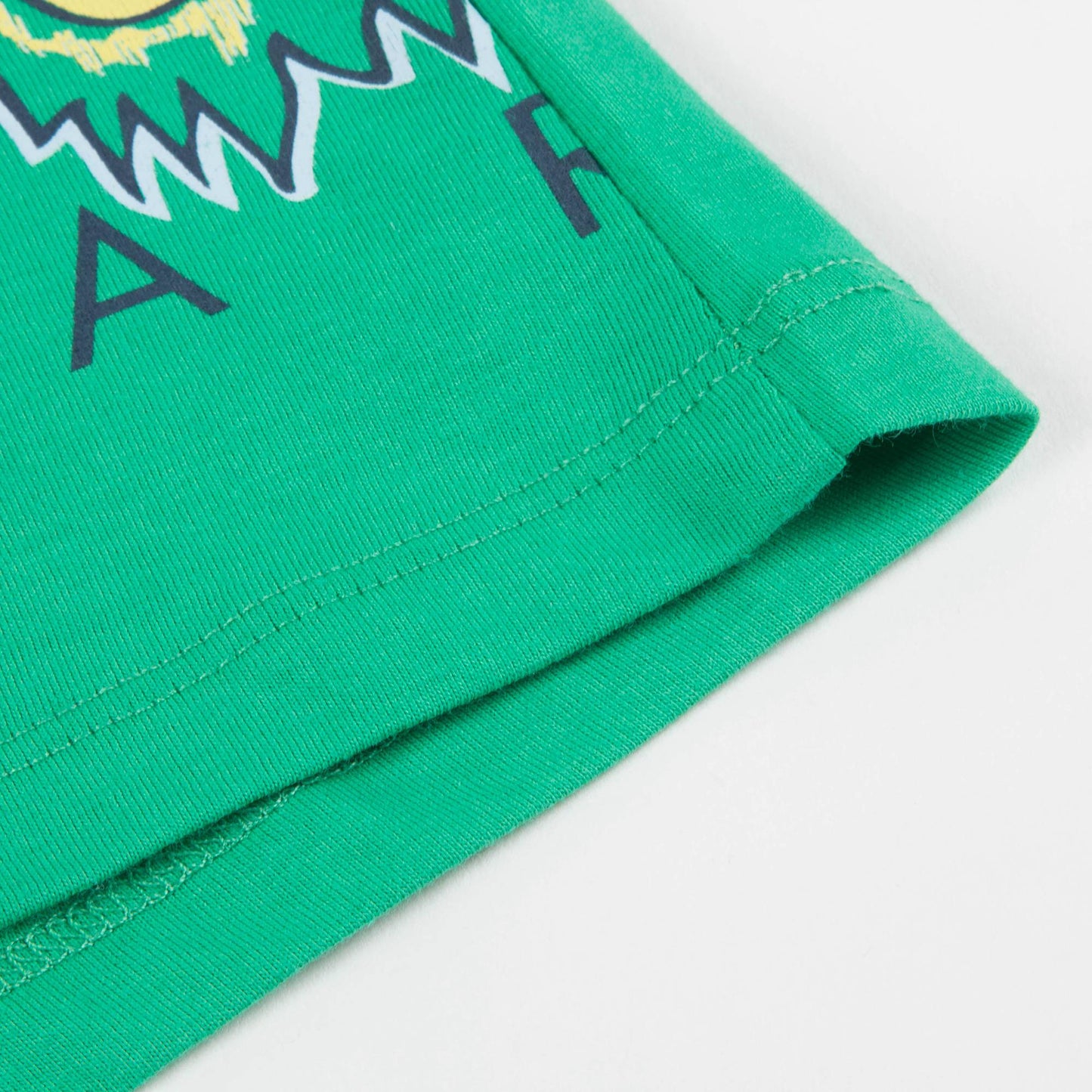 Boys Green Printed Cotton T-shirt