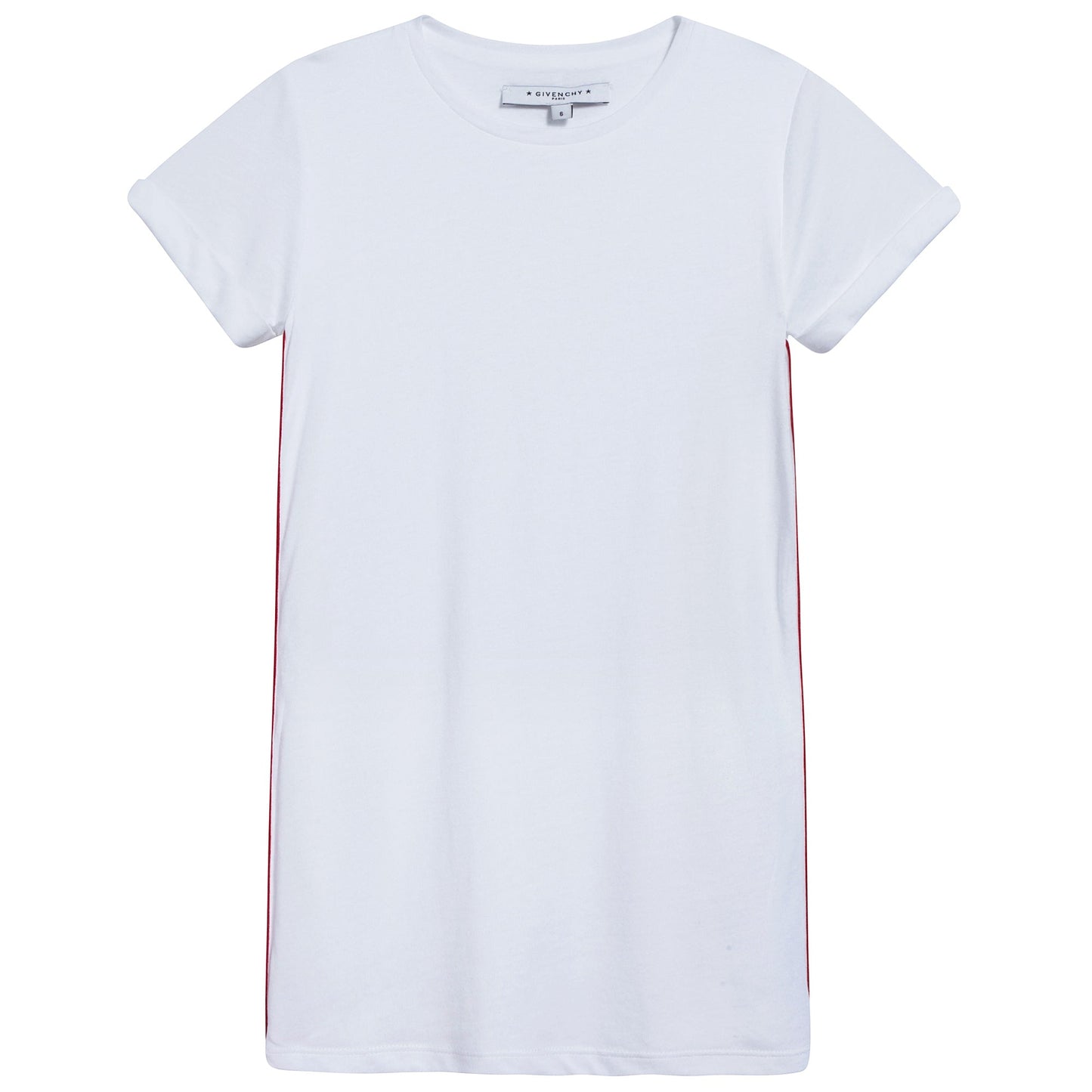 Girls White Logo Cotton Dress