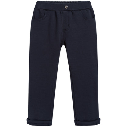Boys Blue Cotton Trousers