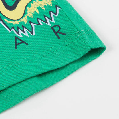 Baby Boys Green Printed Cotton T-shirt