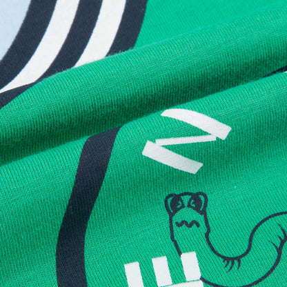 Baby Boys Green Printed Cotton T-shirt