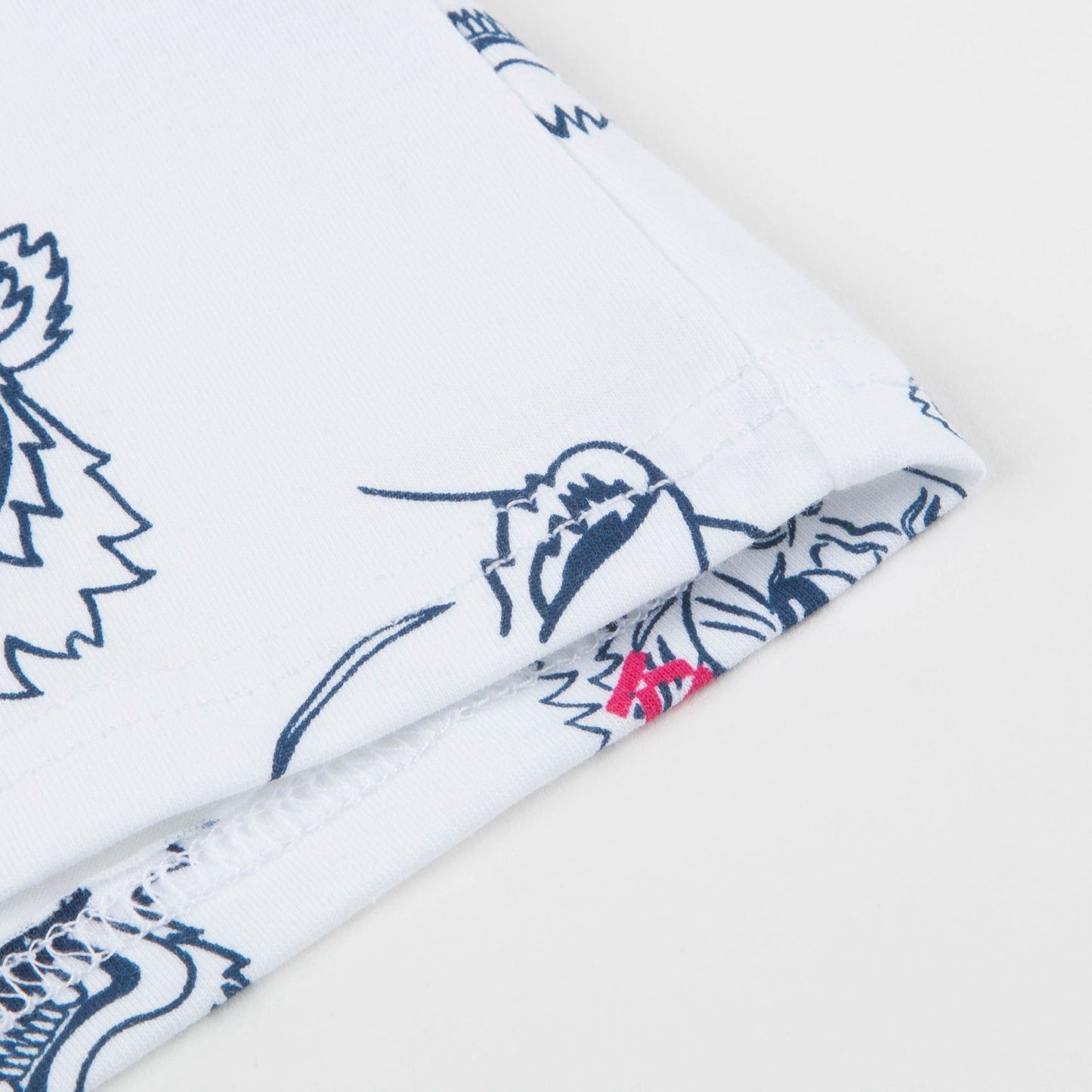 Girls White Tiger Printed Cotton T-shirt