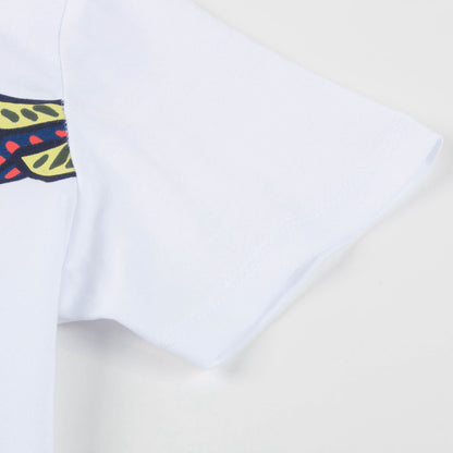 Boys White Logo Cotton T-shirt