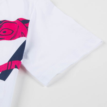 Girls White Logo Eiffel Cotton T-shirt