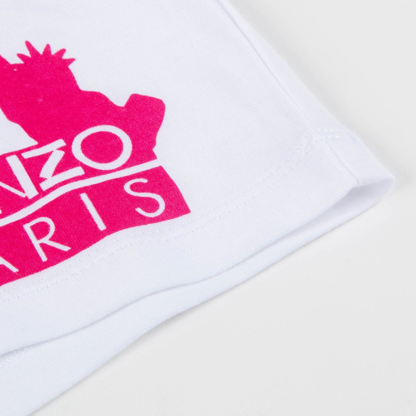 Girls White Logo Eiffel Cotton T-shirt