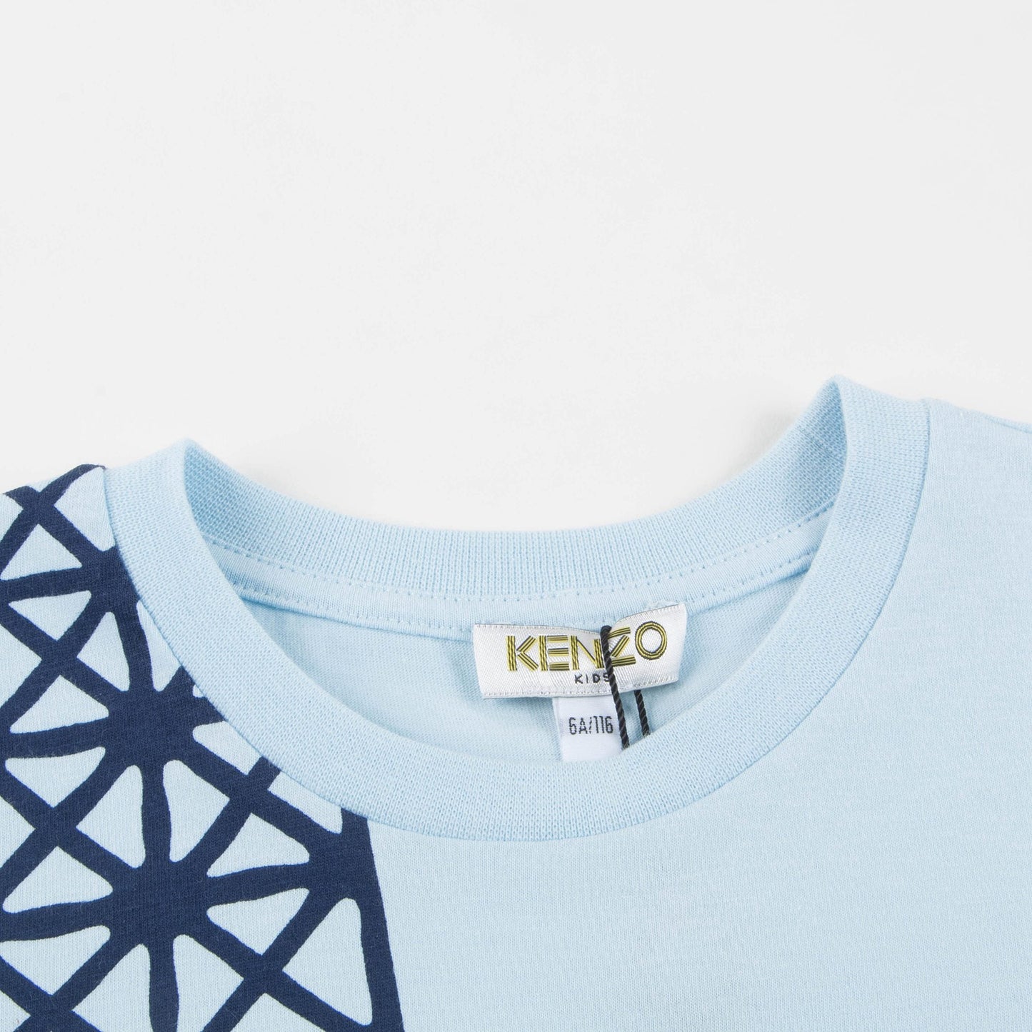 Boys Light Blue Printed Cotton T-shirt