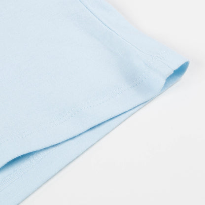 Boys Light Blue Printed Cotton T-shirt