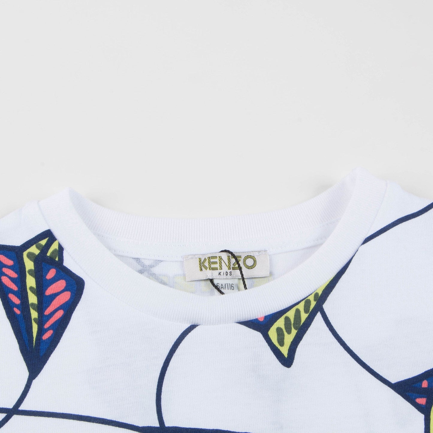 Boys White Printed Cotton T-shirt