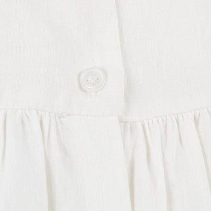 Baby Girls Off  White Cotton Dress