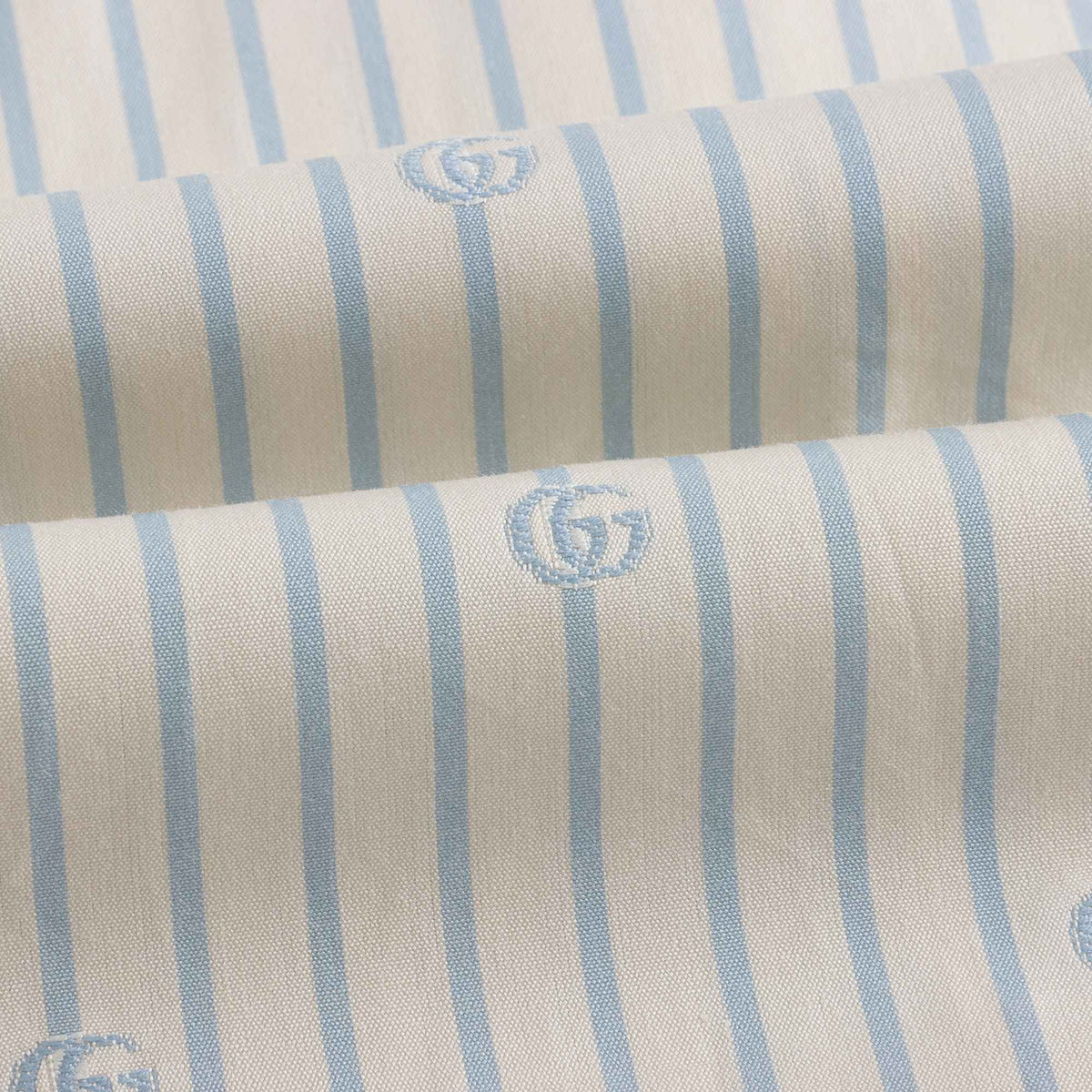 女婴白色条纹Logo棉衬衫
