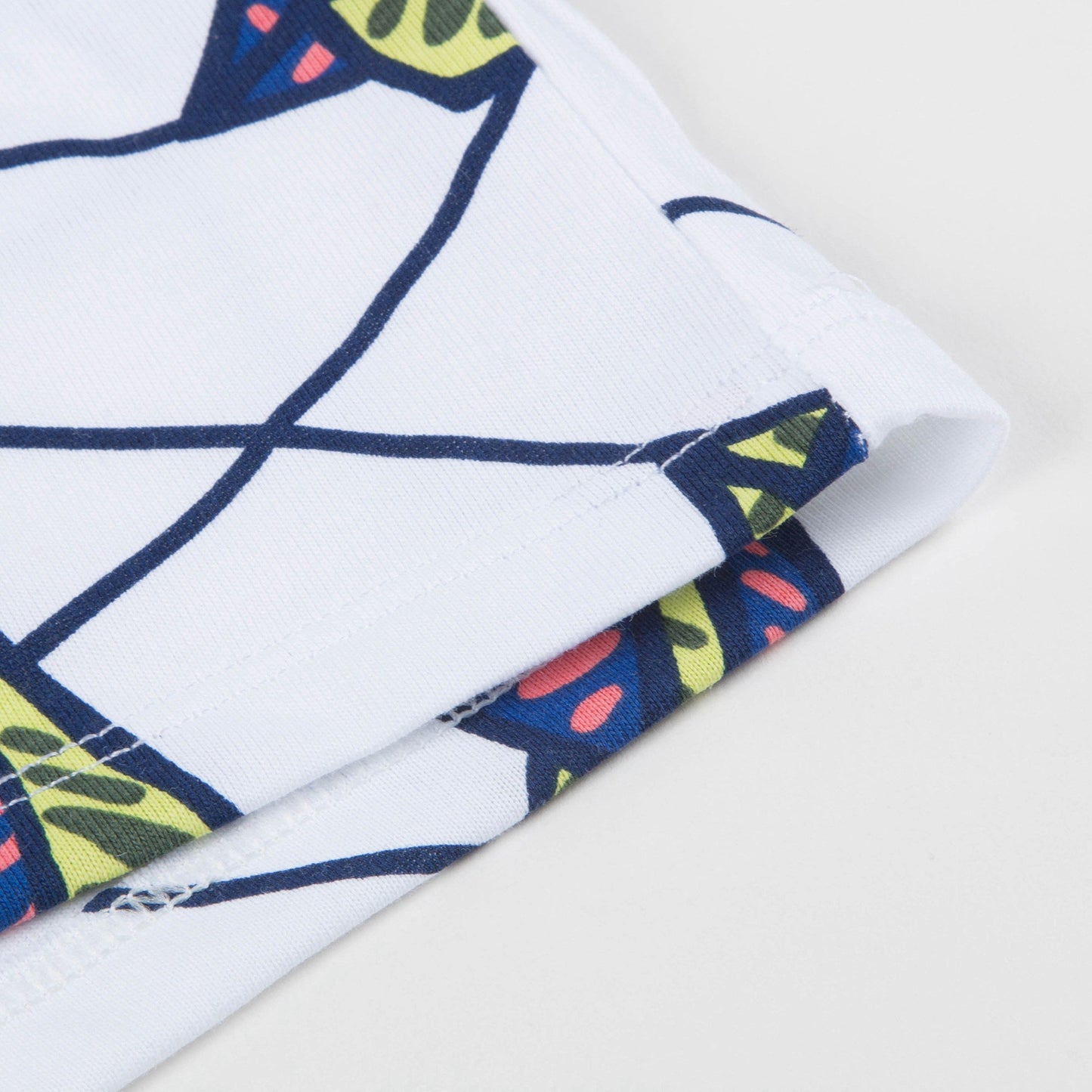 Boys White Printed Cotton T-shirt