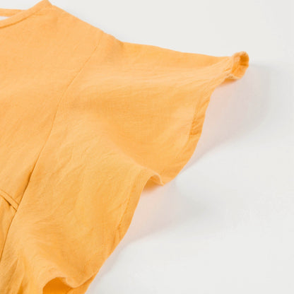 Girls Saffron Cotton Tunic