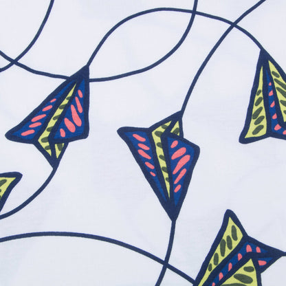 Boys White Printed Cotton T-shirt
