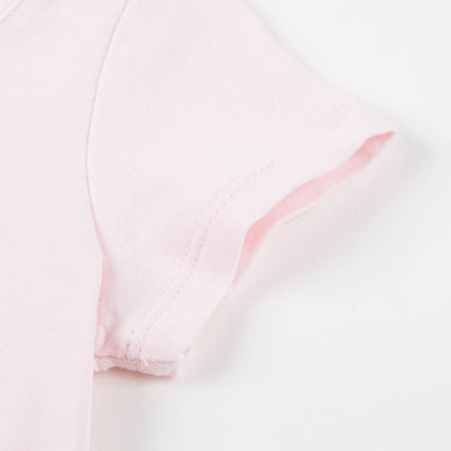 Girls Pink Logo Cotton Dress
