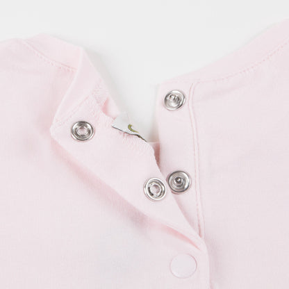 Girls Pink Logo Cotton Dress