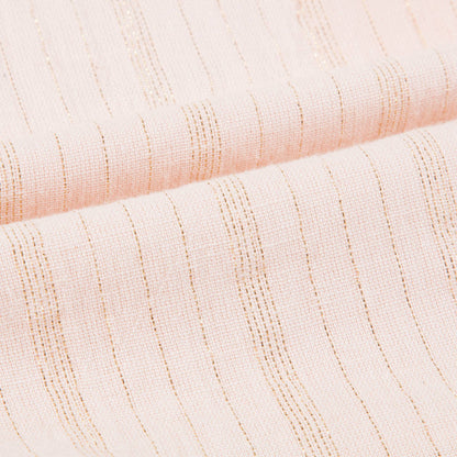 Girls Light Pink "Gold  Lurex  Stripes" Dress