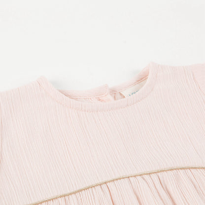 Baby Girls Light Pink "Cotton  Crepe" Dress