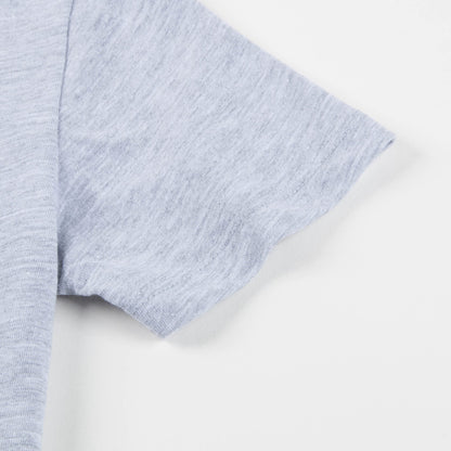 Boys Marl Grey Tiger Printed Cotton T-shirt