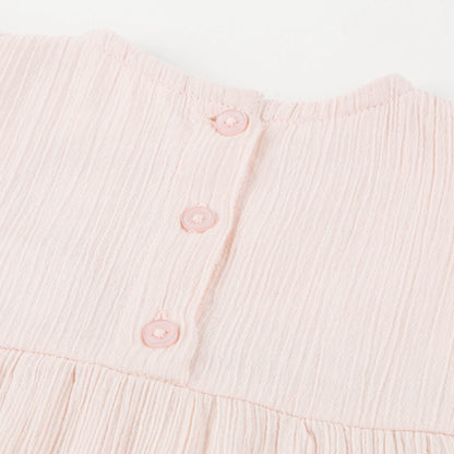 Baby Girls Light Pink "Cotton  Crepe" Dress