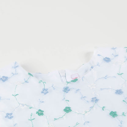 Girls Airforce Blue Cotton Dress