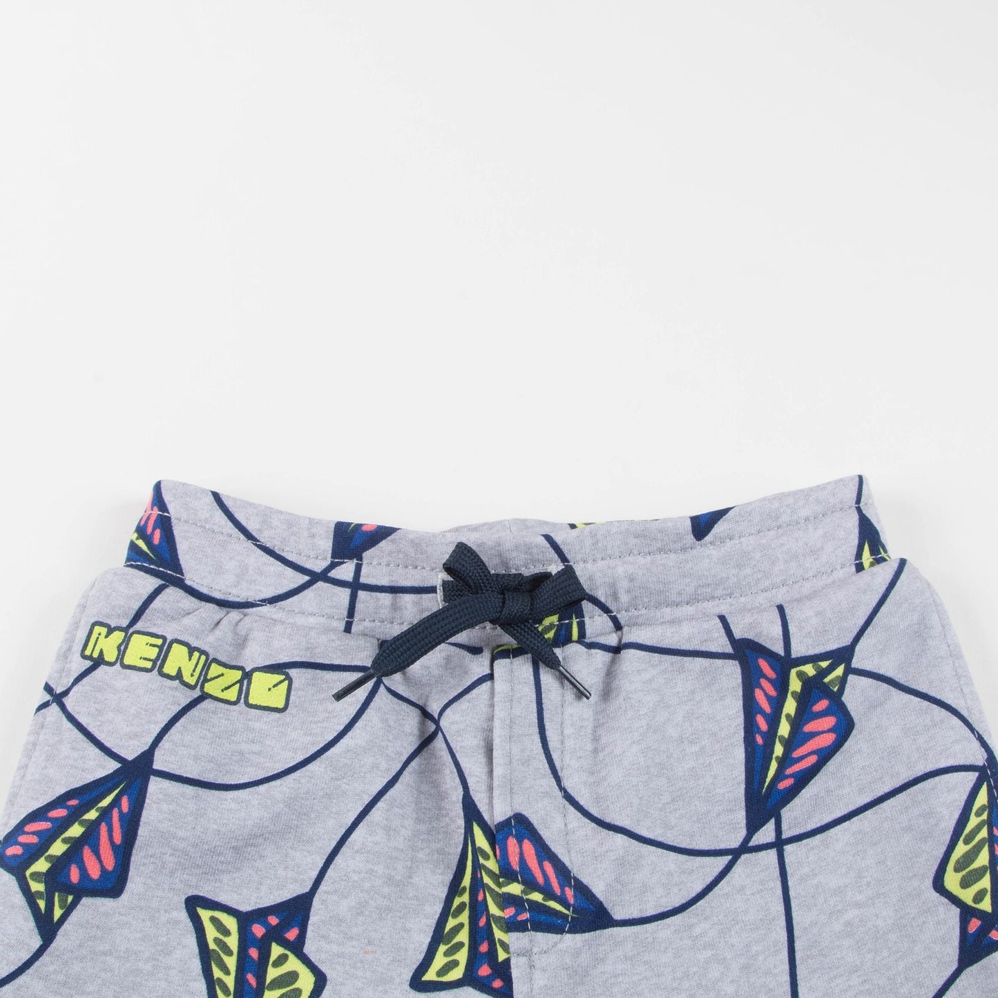 Boys Marl Grey Printed Cotton Shorts
