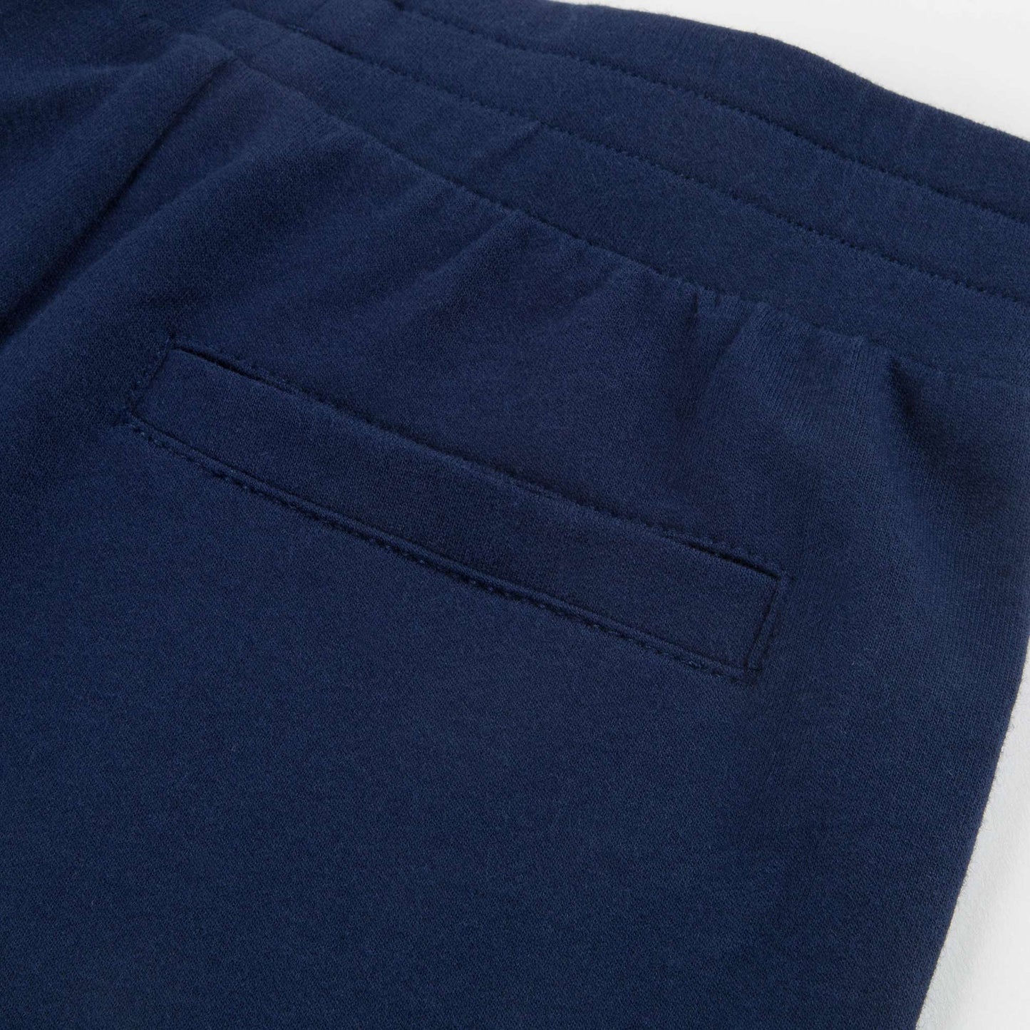 Boys Navy Logo Cotton Shorts