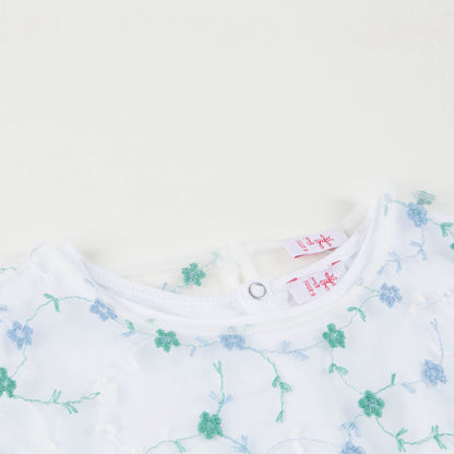 女童浅蓝色棉连衣裙