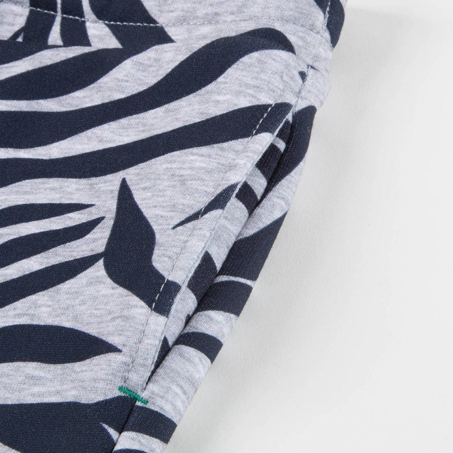 Boys Marl Grey Printed Cotton Shorts