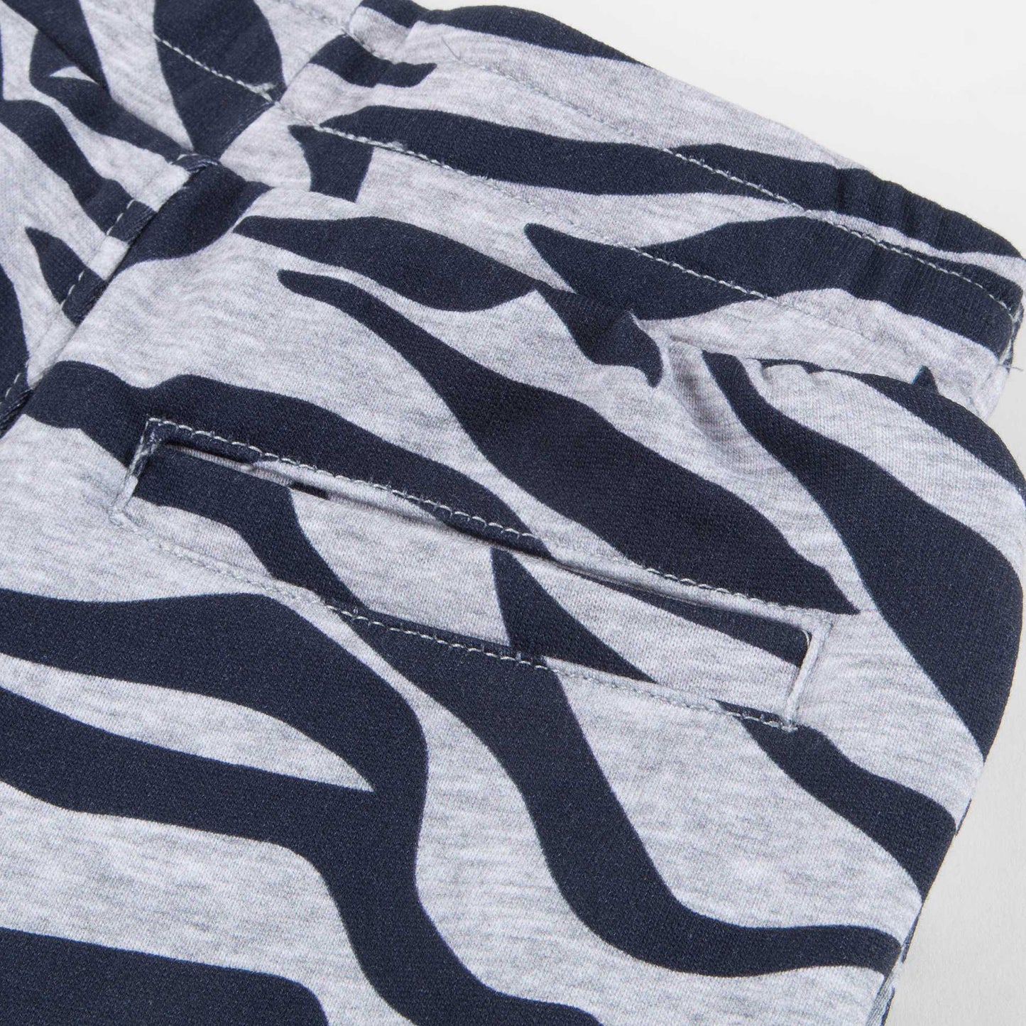 Boys Marl Grey Printed Cotton Shorts