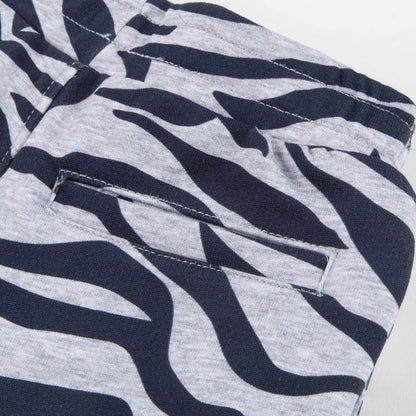 Boys Marl Grey Printed Cotton Shorts