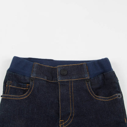 Baby Boys Middle Indigo Cotton Trousers