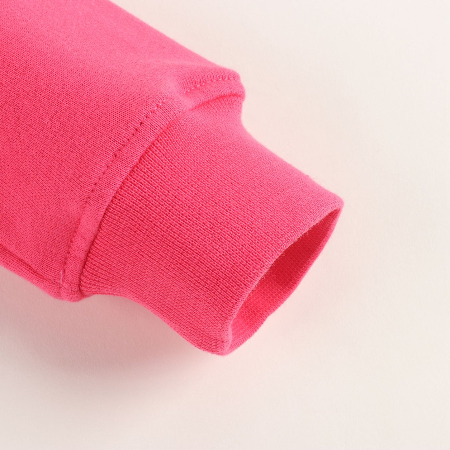 Girls Fuchsia Logo Cotton Sweatshirt